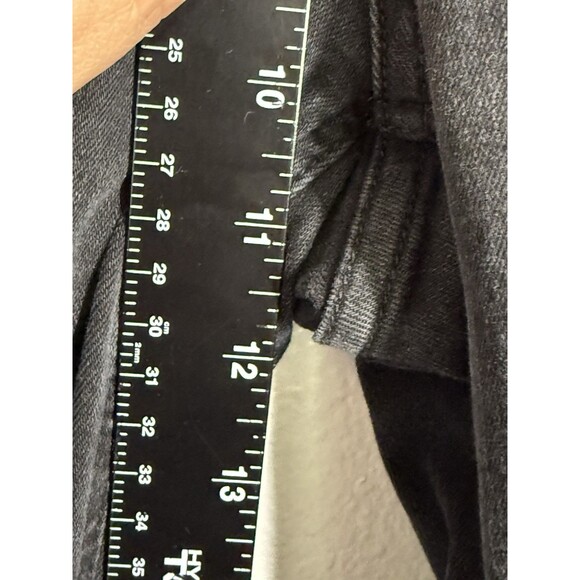 WASH LAB Front Slit Straight Brushed Black Women's Size 30 Jeans Wide Leg Panels - Picture 12 of 15